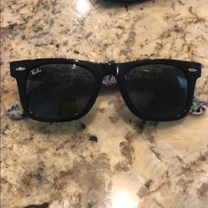 Rayban look alikes Wayfair black  floral inside